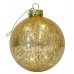 Χριστουγεννιάτικη Γυάλινη Μπάλα Χρυσή, Αντίκα (8cm)